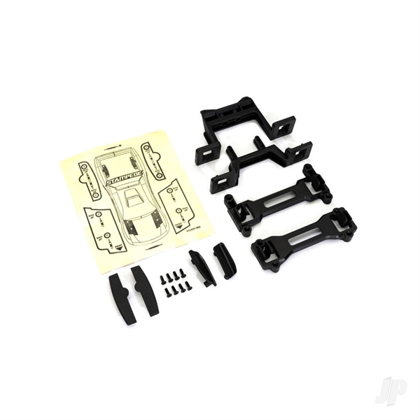 Body conversion kit, Stampede (includes front & rear body mounts, latches, hardware) (for clipless mounting)