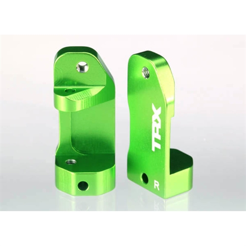 Caster blocks, 30' green-anodised 6061 alu (left & right)