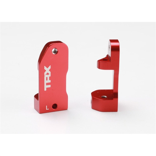 Caster blocks, 30' red-anodised 6061 alu (left & right)