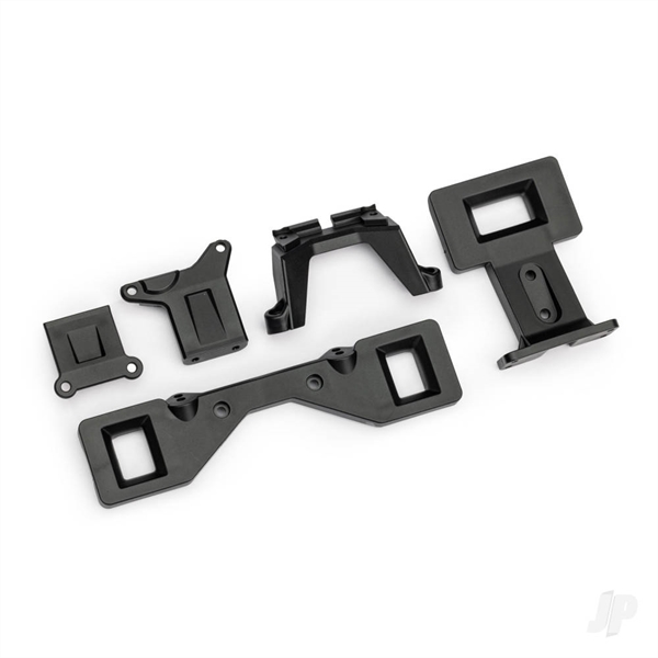 Body mounts (front & rear)/ spacer, front/ body mount bracket, rear (2) (for clipless body mounting) (fits #3695 or 9495 transmission)
