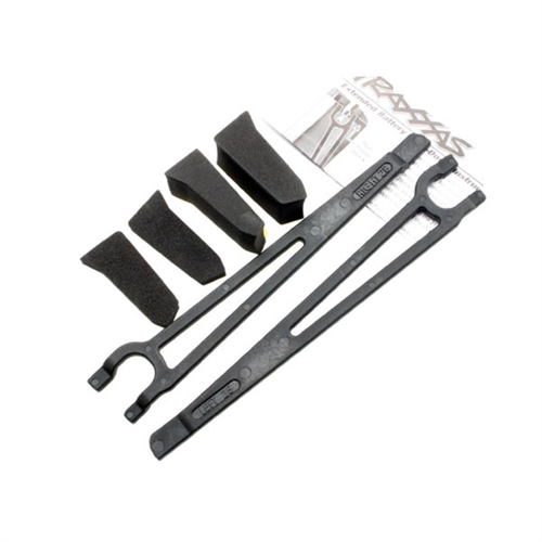 Hold downs, battery, L&R, foam spacers(for multi-cell packs)