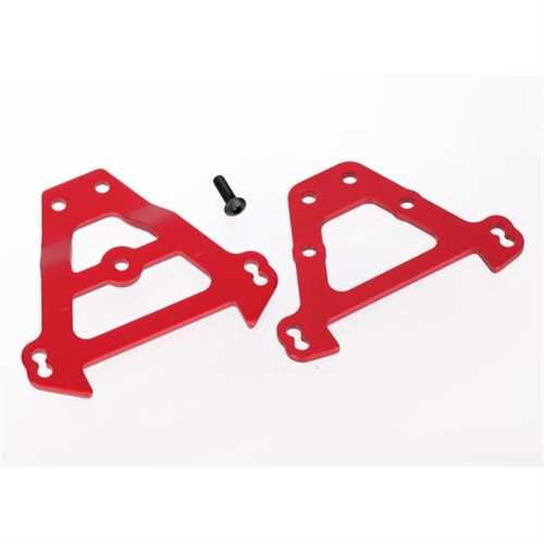 Bulkhead tie bars, front & rear (red-anodised aluminium)