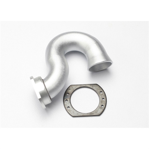 Header, exhaust (tubular aluminium, silver-anodised)/ spring