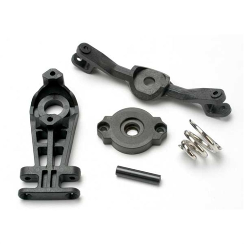 Steering arm (upper & lower), servo saver, spring, shaft