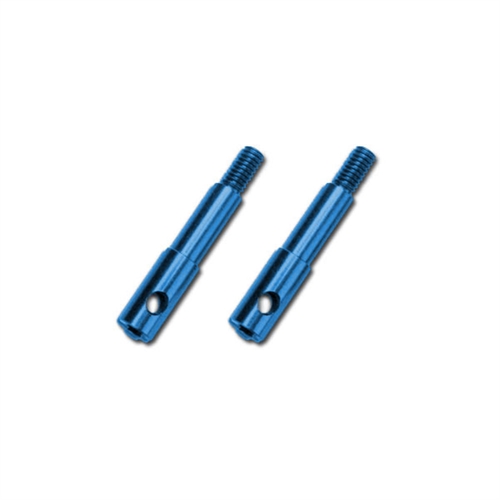 Wheel spindles, front, 7075-T6 aluminium, blue-anodised (L&R