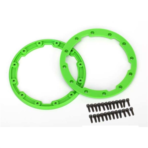 Sidewall protector, beadlock style (green) (2)(Geode wheels)