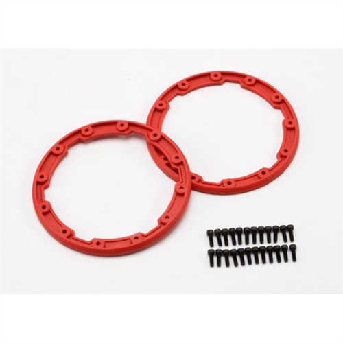 Sidewall protector, beadlock style (red) (2)(Geode wheels)
