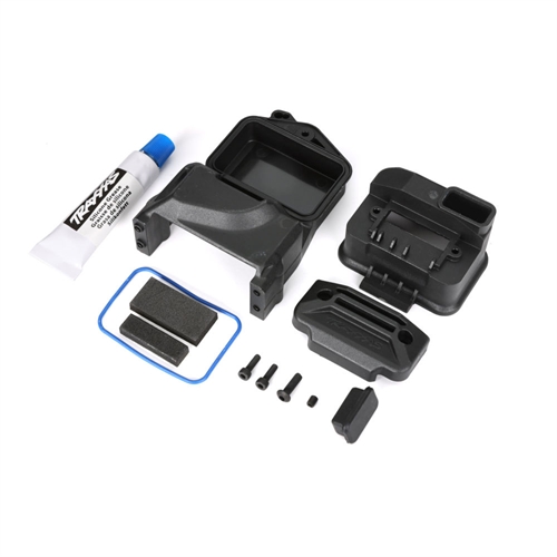Box, receiver (sealed) (servo mount)/ foam (2)/ access plug/ 3x10mm BCS (1)/ 2.5x8mm CS (2)/ 3x4mm GS/ silicone grease