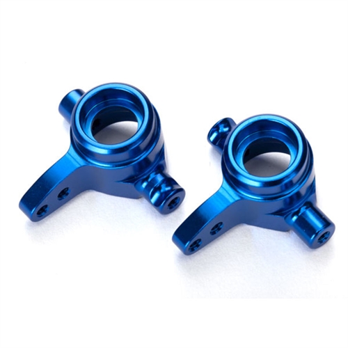 Steering blocks, 6061-T6 alu, left & right (blue-anodised)