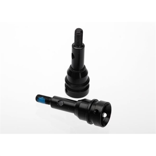 Stub axle, front, 6mm  (steel-splined cv driveshaft) (2)