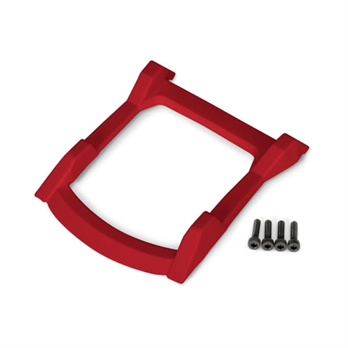 Skid plate, roof (body) (red)/ 3x12mm CS (4)
