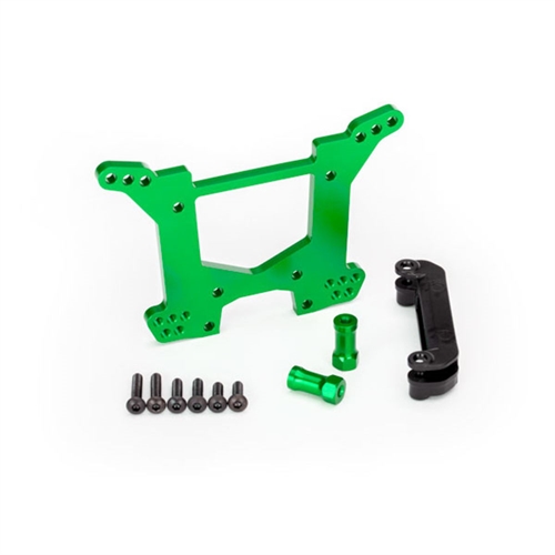 Shock tower, rear, 7075-T6 aluminum (green-anodized)