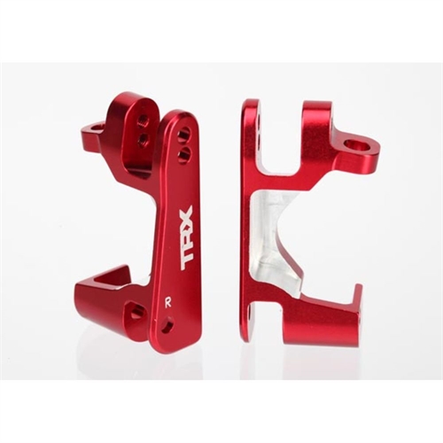 Caster blocks (c-hubs), 6061-T6 aluminium, L&R(red-anodised)