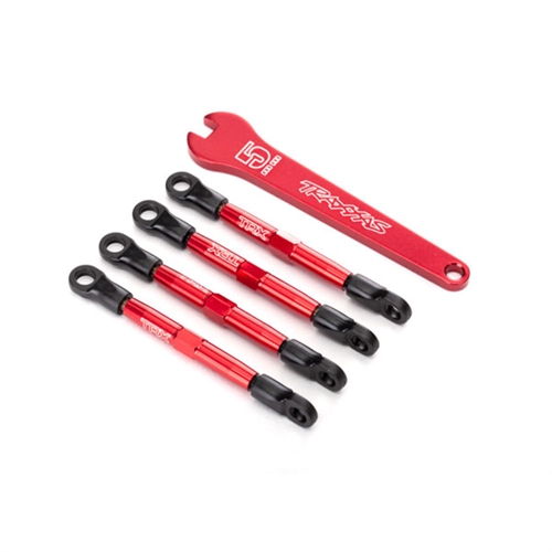 Toe links, aluminium (red-anodised) (4) (assembled)