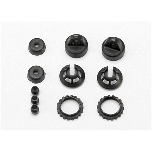Caps and spring retainers, GTR shock (upper cap (2)/ hollow