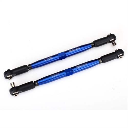 Toe links, X-Maxx (TUBES blue-anodized, 7075-T6 aluminum) (1