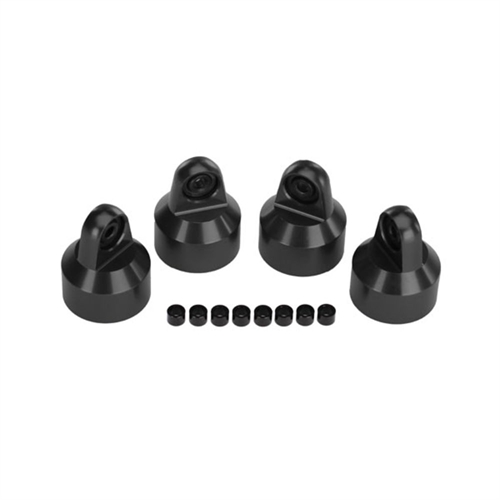 Shock caps, alum (hard-anodised, PTFE-coated), GTX shocks(4)