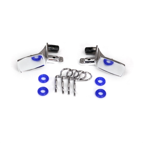 Mirrors, side, chrome (left & right)/ o-rings (4)/ body clip