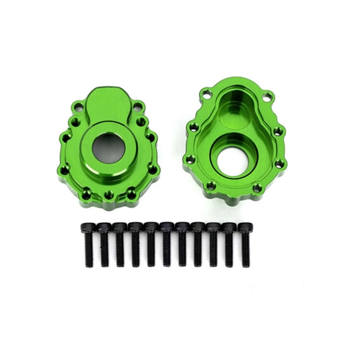 Portal housings, outer, 6061-T6 aluminum (green-anodized) (2