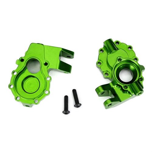 Portal housings, inner (front), 6061-T6 aluminum (green-anod