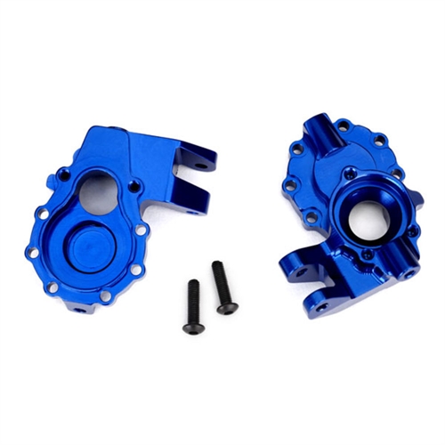 Portal housings, inner (front), 6061-T6 aluminum (blue-anodi