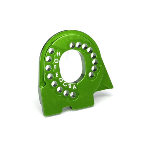 Motor mount plate, TRX-4, 6061-T6 aluminum (green-anodized)