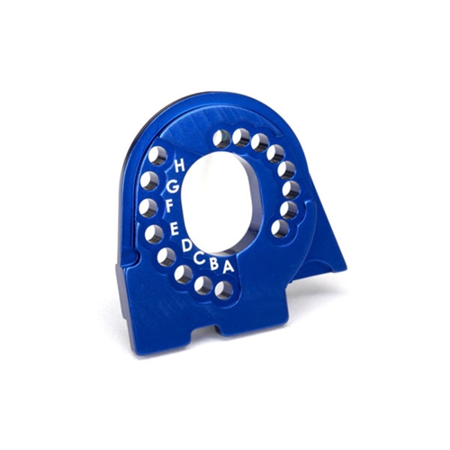 Motor mount plate, TRX-4, 6061-T6 aluminum (blue-anodized)