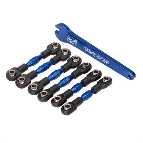 Turnbuckles, Blue-anodized, 32mm front (2)/ 28mm rear (2)/ t
