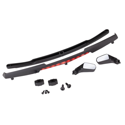 Mirrors, side, black (left & right)/ mirror retainers (2)/ s