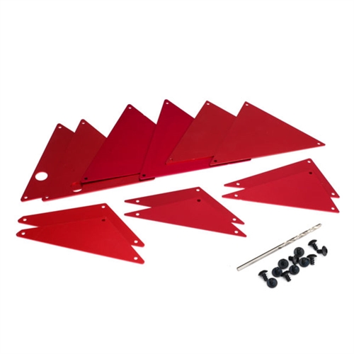 Tube chassis, inner panels, red-anodized alum(Fr(2)/ wheel w