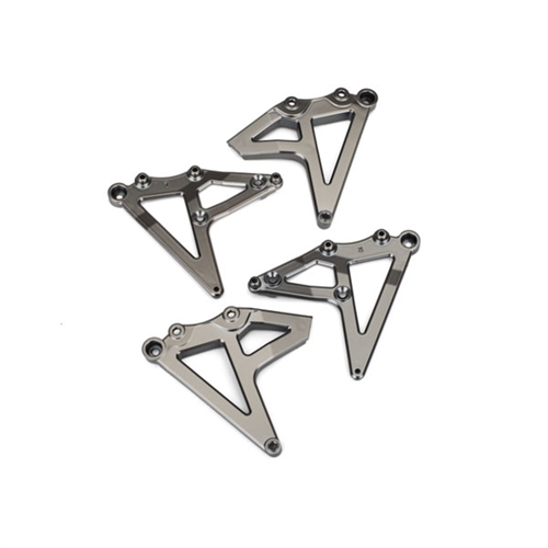Shock mounts, rear (left & right) (satin black chrome-plated