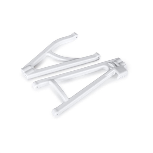 Suspension arms, white, rear (left), heavy duty, adjustable wheelbase (upper (1pc) / lower (1pc))
