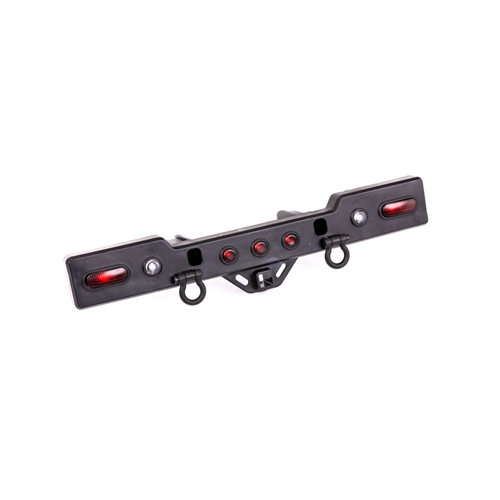 Bumper, rear (black chrome) (assembled with lenses)