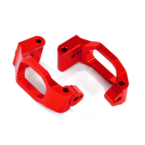 Caster blocks (c-hubs), red-anodized, left & right