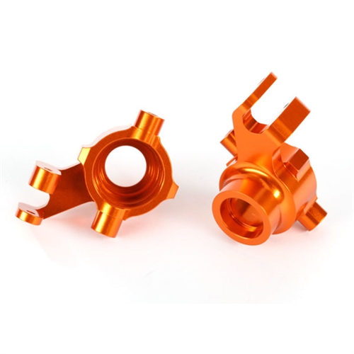 Steering blocks, 6061-T6 (orange-anodized), left & right
