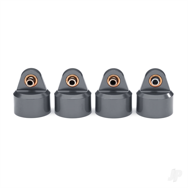 Shock caps, aluminium (gray-anodised), GT-Maxx, shocks (4)