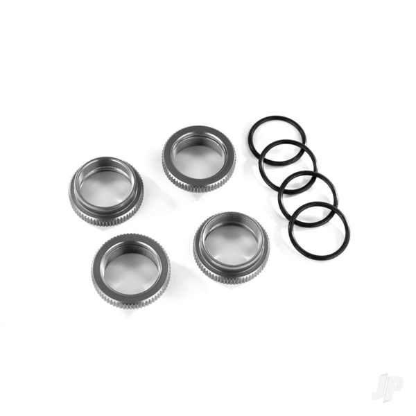 Spring retainer (adjuster), gray-anodised aluminium, GT-Maxx shocks (4) (assembled with o-ring