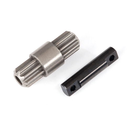 Gear shaft, fixed