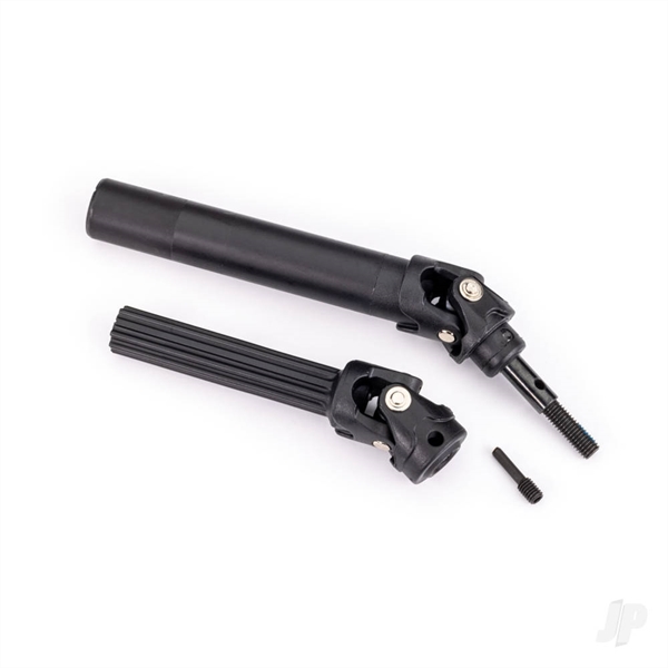 Driveshaft assembly, front or rear, Maxx Duty (1) (left or right) (fully assembled, ready to install)/ screw pin (1) (for use with #8995 WideMaxx suspension kit)