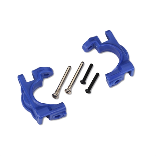 Caster blocks (c-hubs), extreme heavy duty, blue (left & right)/ 3x32mm hinge pins (2)/ 3x20mm BCS (2) (for use with #9080 upgrade kit)