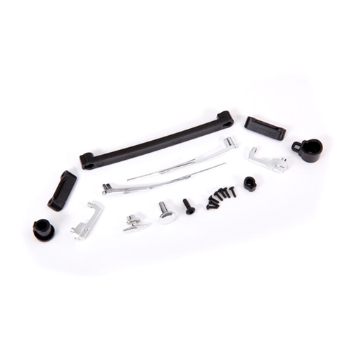 Door handles, left, right, and rear/ retainers (3)/ windshield wipers, left & right/ retainer (1)/ fuel cap/ fuel flange/ fuel cap mount/ 1.6x5 BCS (self-tapping) (7)/ 2.6x8 BCS (1)