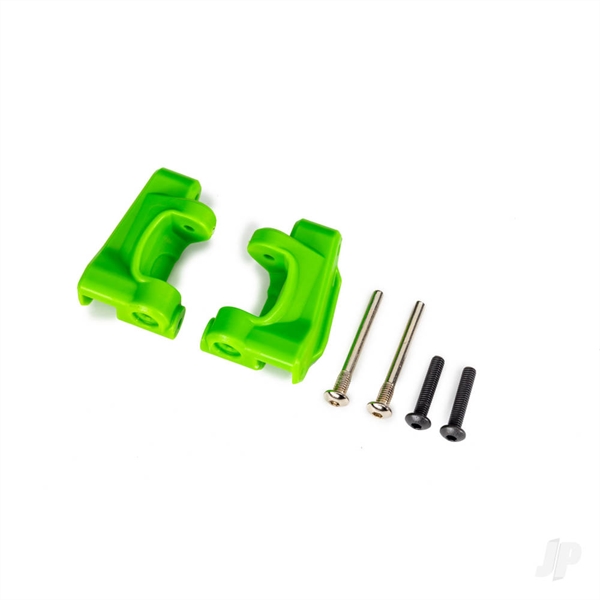 Caster blocks (c-hubs), extreme heavy duty, green (left & right)/ 3x26mm hinge pins (2)/ 3x15mm BCS (2) (for use with #9182 upgrade kit)