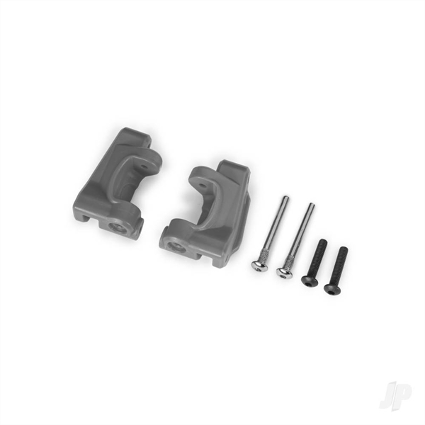 Caster blocks (c-hubs), extreme heavy duty, gray (left & right)/ 3x26mm hinge pins (2)/ 3x15mm BCS (2) (for use with #9180 and 9181 upgrade kit)