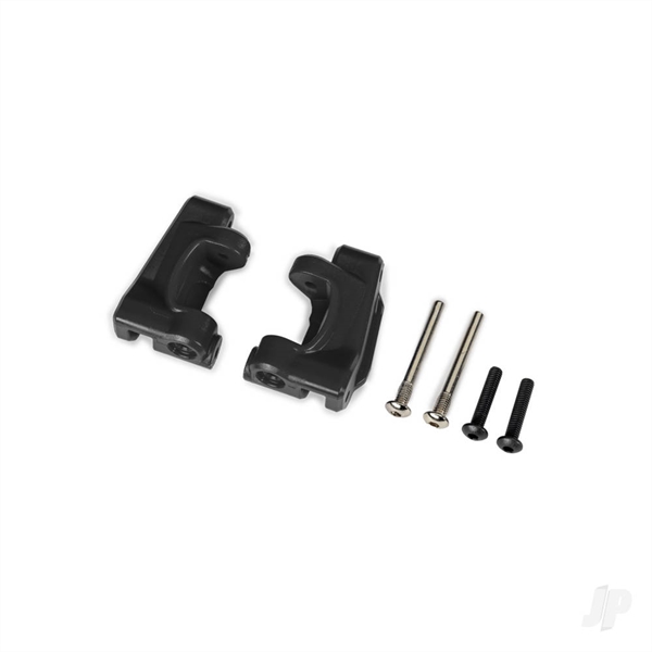 Caster blocks (c-hubs), extreme heavy duty, black (left & right)/ 3x26mm hinge pins (2)/ 3x15mm BCS (2) (for use with #9180 and 9181 upgrade kit)