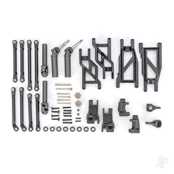Outer Driveline & Suspension Upgrade Kit, extreme heavy duty, black (fits Rustler 2WD or Stampede 2WD)