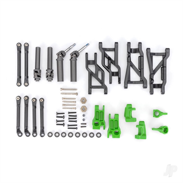 Outer Driveline & Suspension Upgrade Kit, extreme heavy duty, green (fits Slash 2WD)