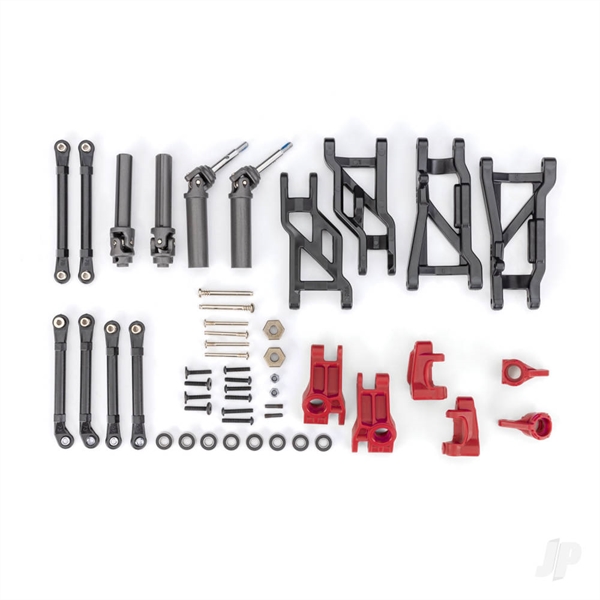 Outer Driveline & Suspension Upgrade Kit, extreme heavy duty, red (fits Slash 2WD)