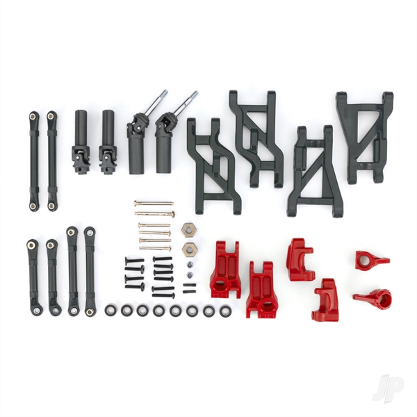 Outer Driveline & Suspension Upgrade Kit, extreme heavy duty, red (fits Bandit or Drag Slash)