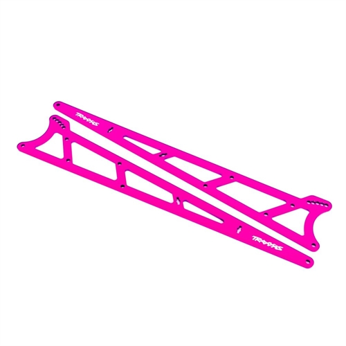 Side plates, wheelie bar, pink  (Aluminium) (2)