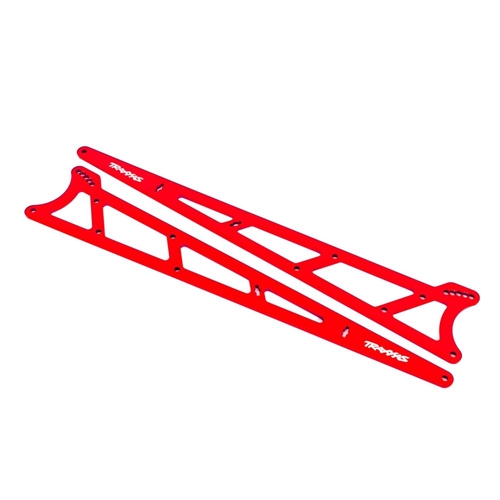 Side plates, wheelie bar, red (Aluminium) (2)